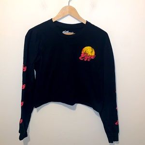 Eggo Waffle Cropped Long Sleeve Tee